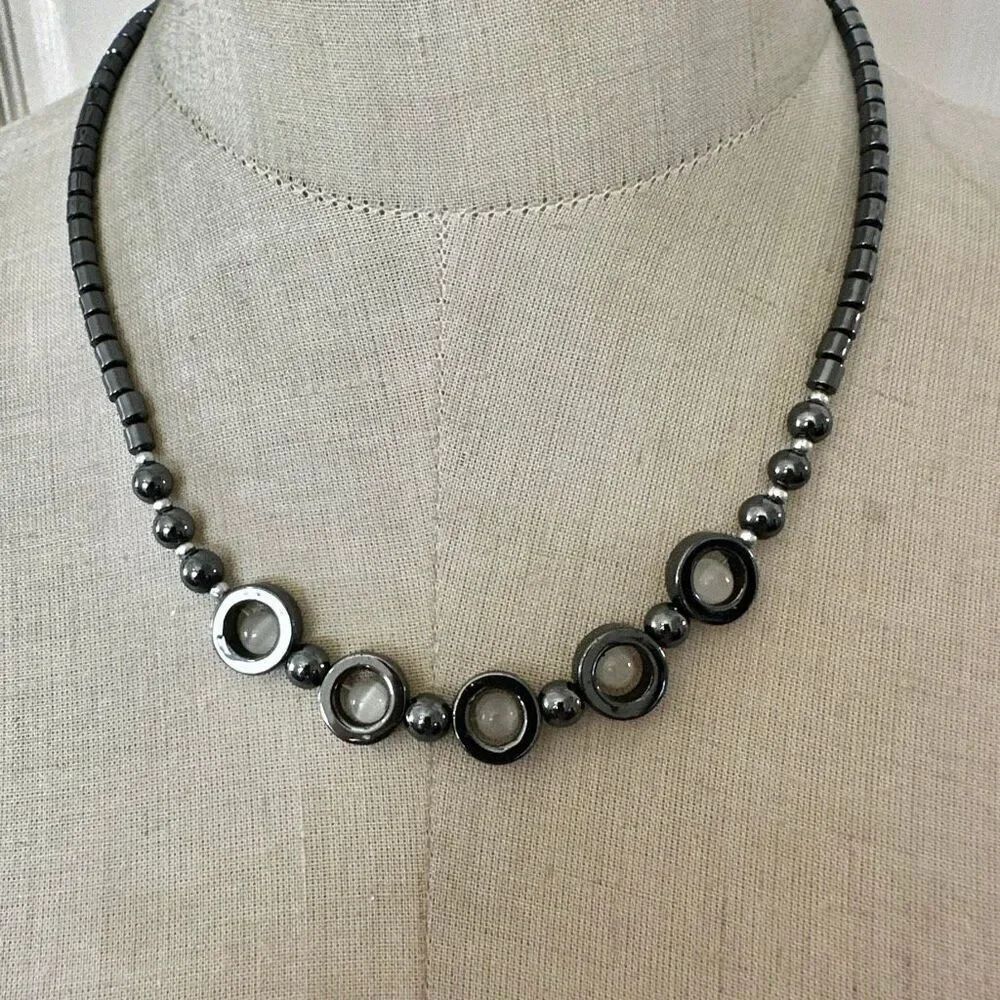 Hematite Bead Necklace